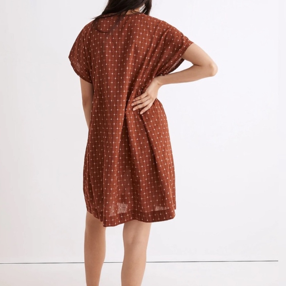 Madewell Jacquard-Doleman Mini Dress Rust - Picture 6 of 8